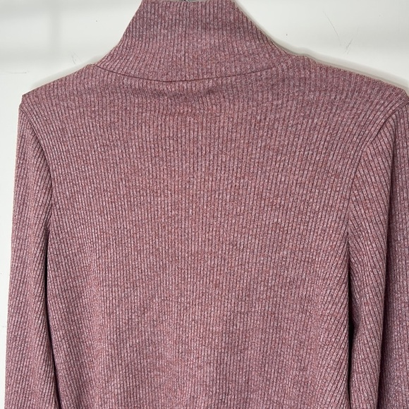 MADEWELL Heathered Rose Bubble Sleeve Swing Neck Turtle Neck Size Medium - Picture 10 of 14
